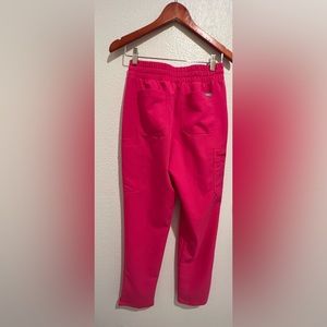 Figs Shocking Pink Yola High waisted scrub pants
